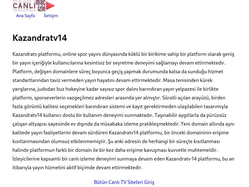 Kazandratv14 Giriş Bilgileri - Ekran Görüntüsü