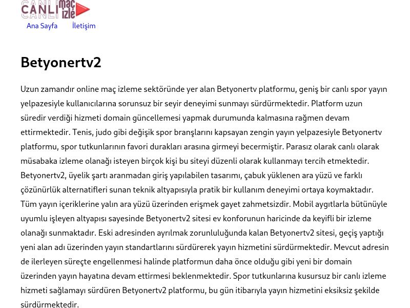Betyonertv2 Yeni Adres - Ekran Görüntüsü