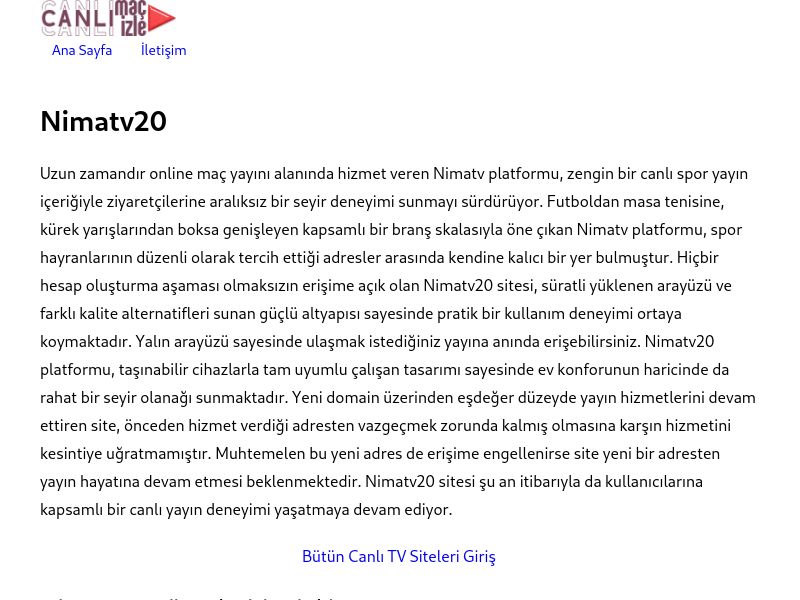 Nimatv20 Güncel Giriş Adresi - Ekran Görüntüsü