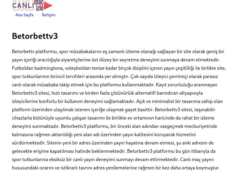 Betorbettv3 Güncel Link - Ekran Görüntüsü