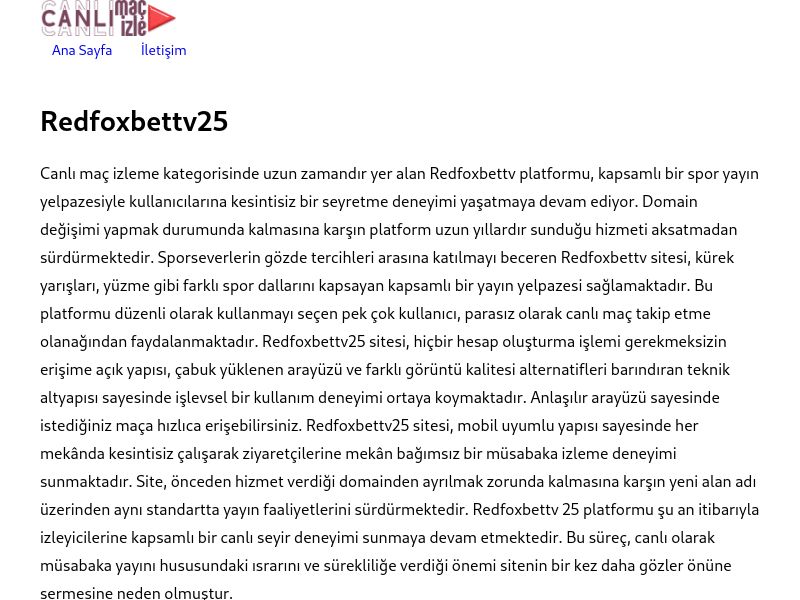 Redfoxbettv25 Güncel Link - Ekran Görüntüsü
