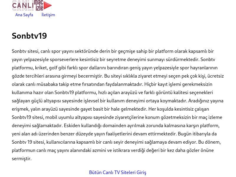 Sonbtv19 Giriş Adresi - Ekran Görüntüsü
