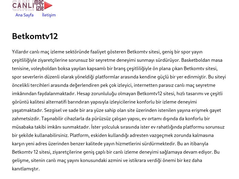 Betkomtv12 Yeni Adres - Ekran Görüntüsü