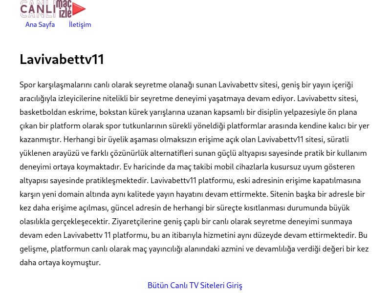 Lavivabettv11 Giriş Bilgileri - Ekran Görüntüsü
