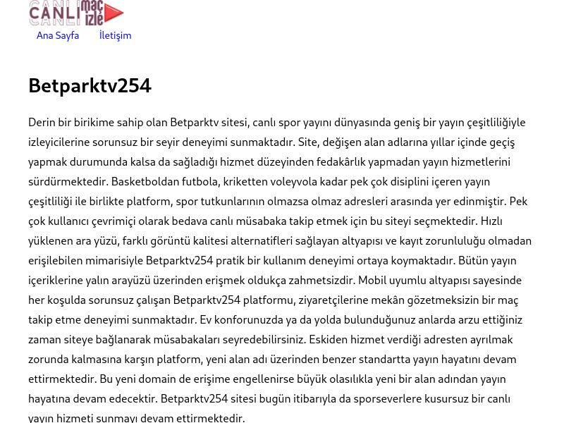 Betparktv254 Güncel Giriş - Ekran Görüntüsü
