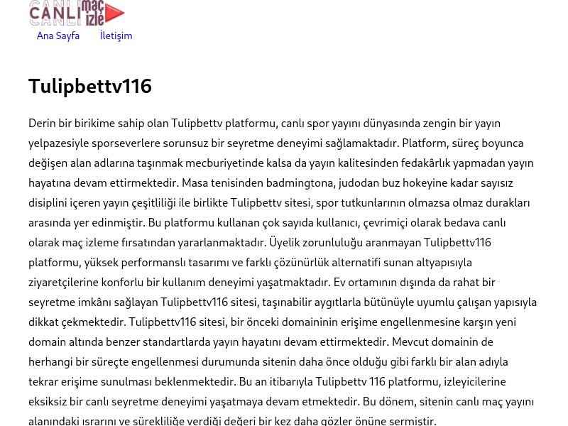 Tulipbettv116 Güncel Giriş Adresi Linki - Ekran Görüntüsü