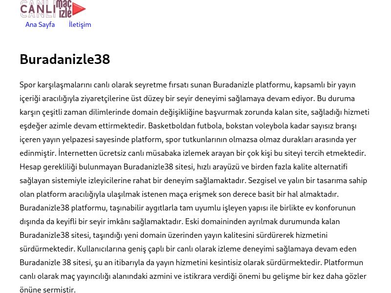 Buradanizle38 Giriş Adresi - Ekran Görüntüsü