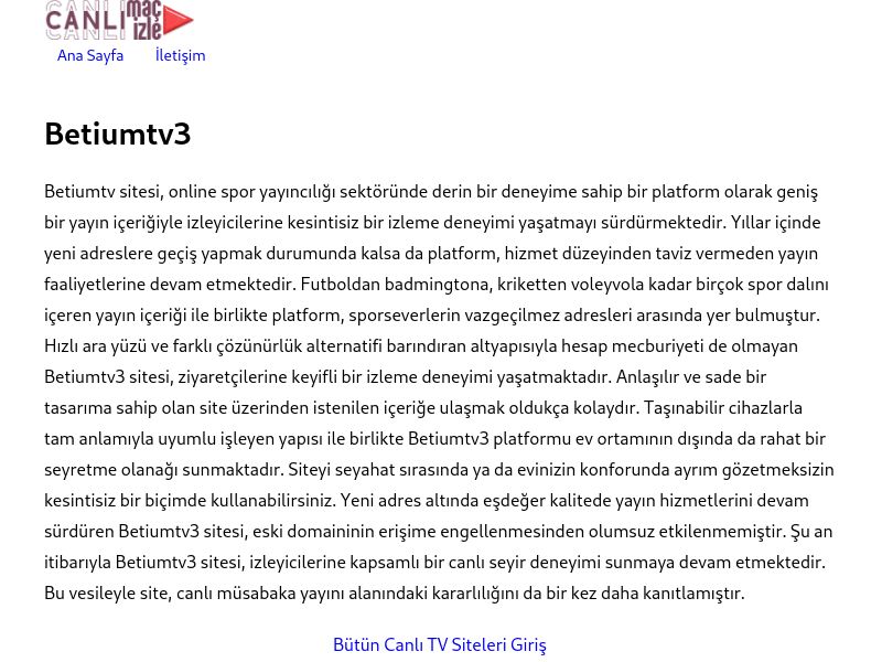 Betiumtv3 Güncel Link - Ekran Görüntüsü