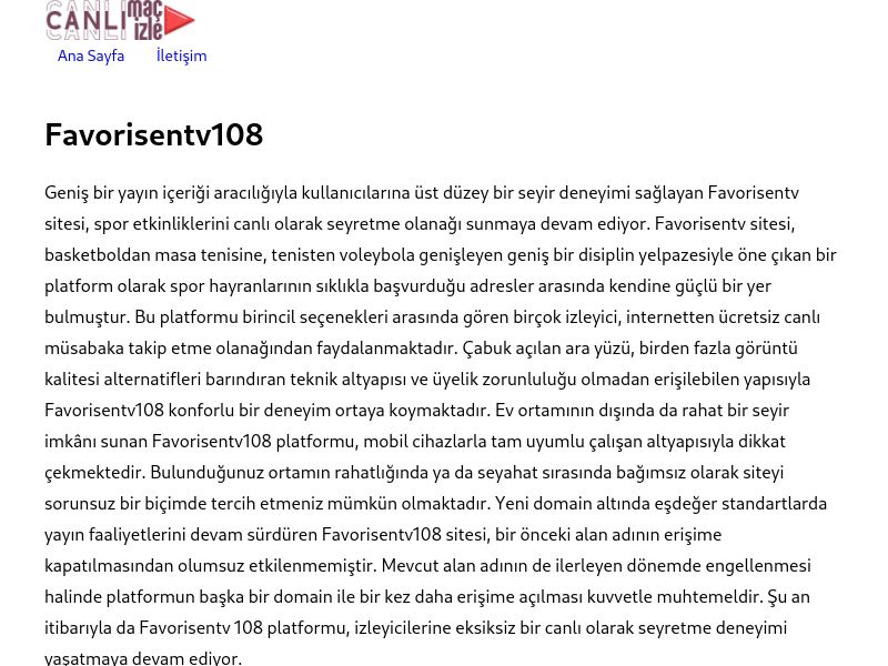 Favorisentv108 Güncel Giriş Adresi - Ekran Görüntüsü