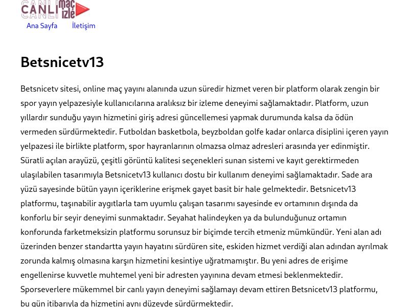 Betsnicetv13 Giriş Adresi - Ekran Görüntüsü