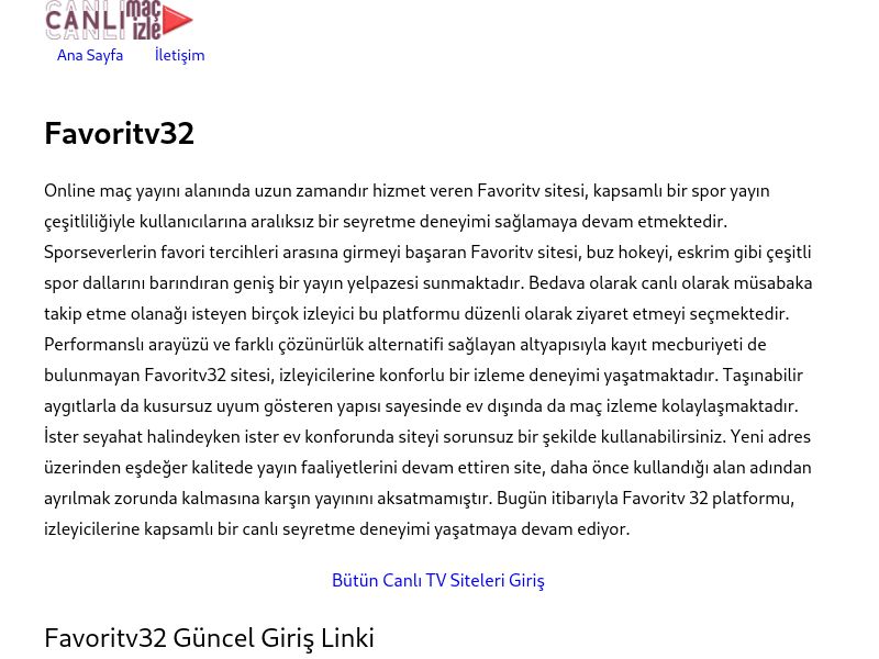 Favoritv32 Giriş - Ekran Görüntüsü