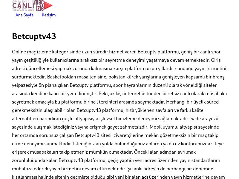 Betcuptv43 Güncel Giriş Adresi - Ekran Görüntüsü