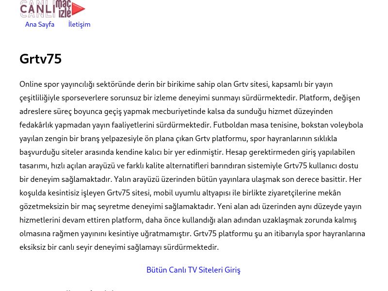 Grtv75 Giriş Bilgileri - Ekran Görüntüsü