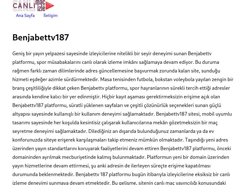 Benjabettv187 Güncel Giriş Adresi Linki - Ekran Görüntüsü