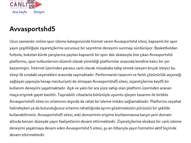 Avvasportshd5 - Ekran Görüntüsü
