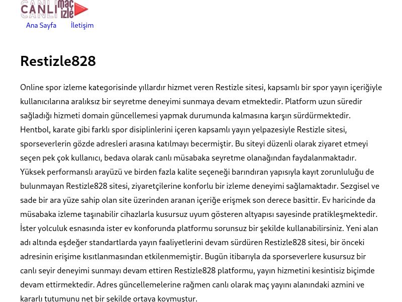 Restizle828 Güncel Giriş Adresi Linki - Ekran Görüntüsü