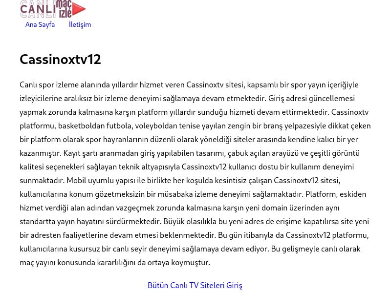 Cassinoxtv12 Giriş - Ekran Görüntüsü
