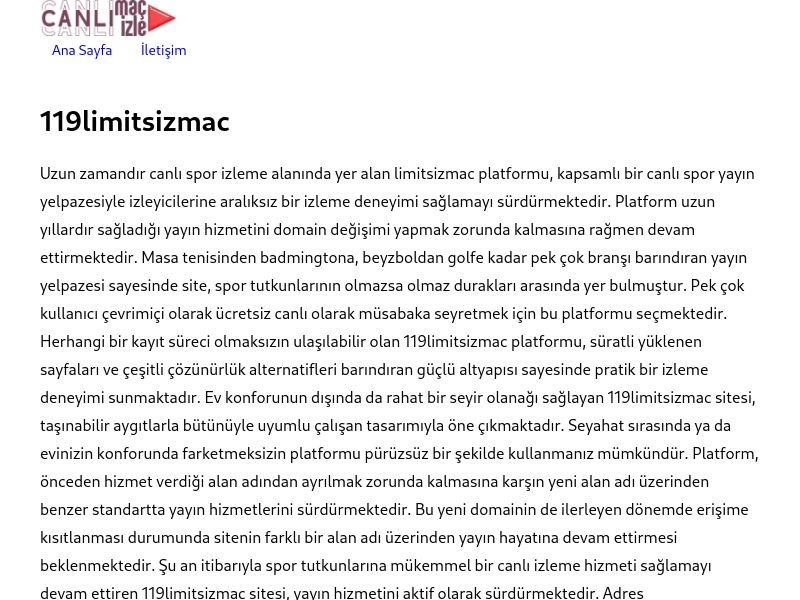 119limitsizmac Giriş Linki - Ekran Görüntüsü