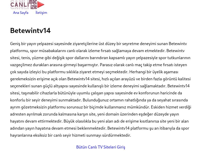 Betewintv14 Giriş Adresi - Ekran Görüntüsü