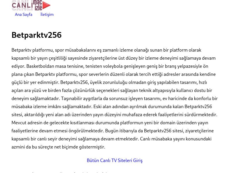 Betparktv256 Güncel Giriş Adresi - Ekran Görüntüsü