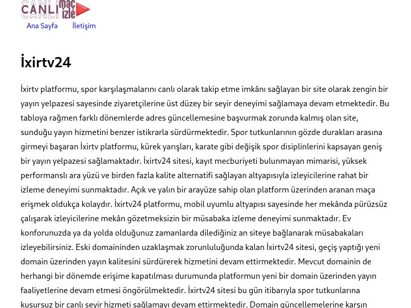 İxirtv24 Yeni Adres - Ekran Görüntüsü