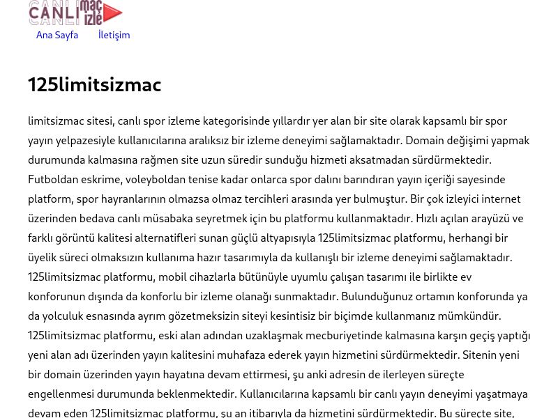 125limitsizmac Yeni Adres - Ekran Görüntüsü