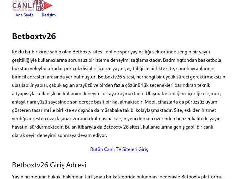 Betboxtv26 Giriş Bilgileri - Ekran Görüntüsü