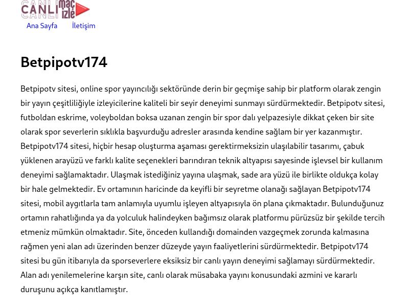 Betpipotv174 Güncel Giriş Adresi Linki - Ekran Görüntüsü
