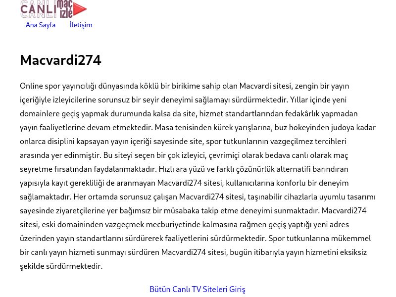 Macvardi274 Yeni Adres - Ekran Görüntüsü