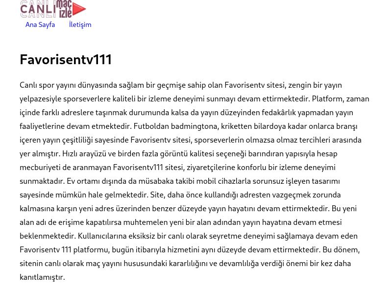 Favorisentv111 - Ekran Görüntüsü