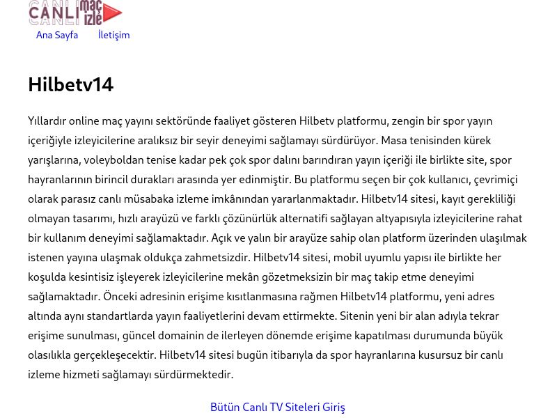 Hilbetv14 Giriş Linki - Ekran Görüntüsü