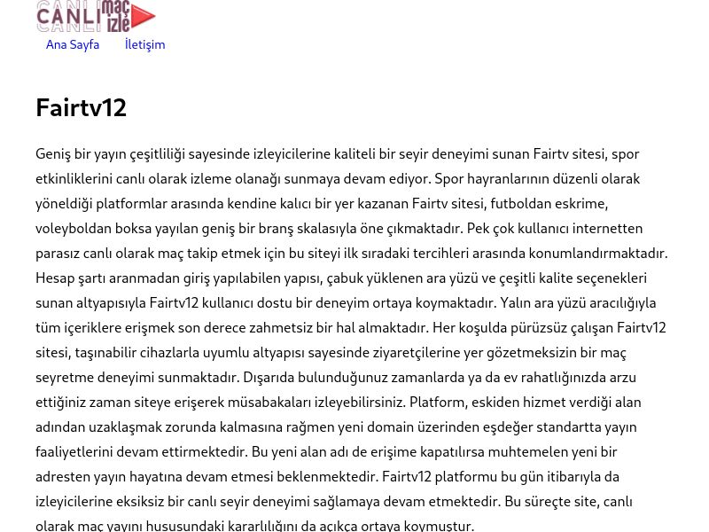 Fairtv12 - Ekran Görüntüsü
