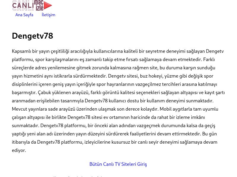 Dengetv78 Güncel Giriş Adresi - Ekran Görüntüsü