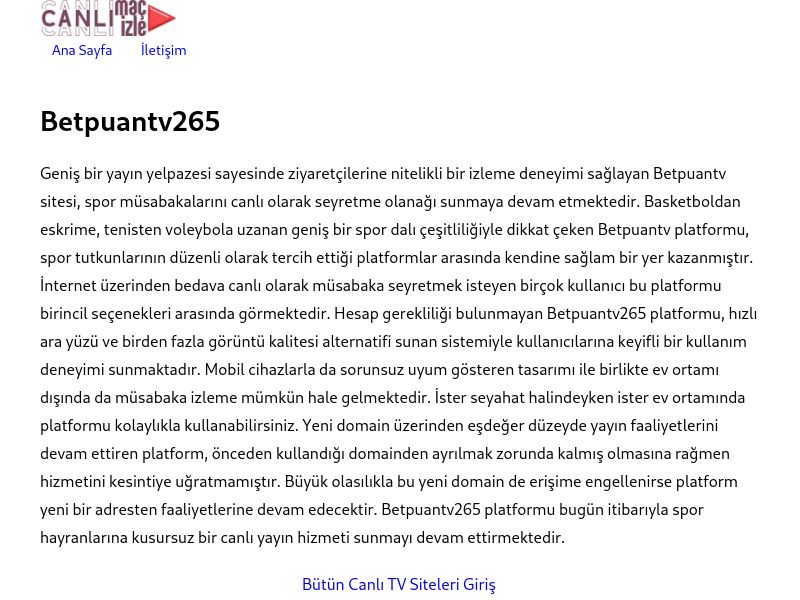 Betpuantv265 Giriş Linki - Ekran Görüntüsü