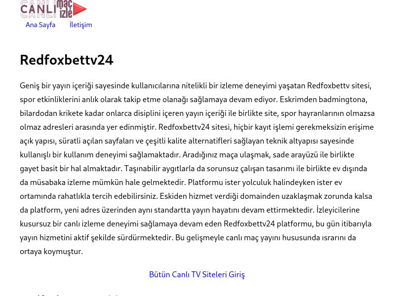 Redfoxbettv24 Güncel Giriş Adresi Linki - Ekran Görüntüsü