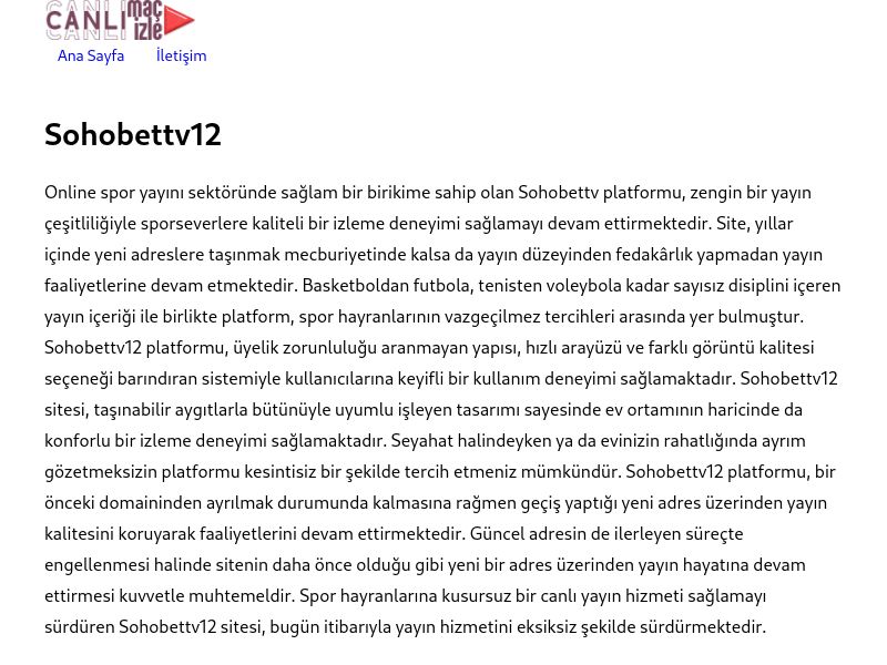 Sohobettv12 Yeni Adres - Ekran Görüntüsü