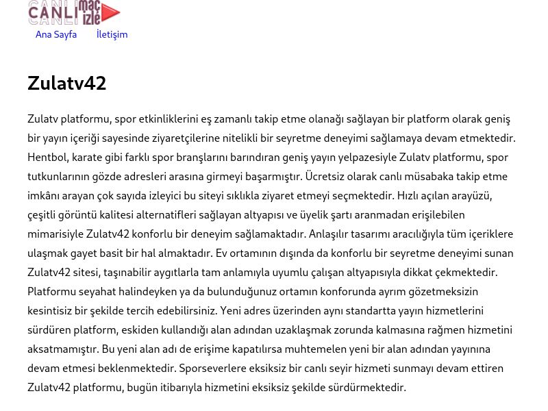 Zulatv42 Giriş Adresi - Ekran Görüntüsü