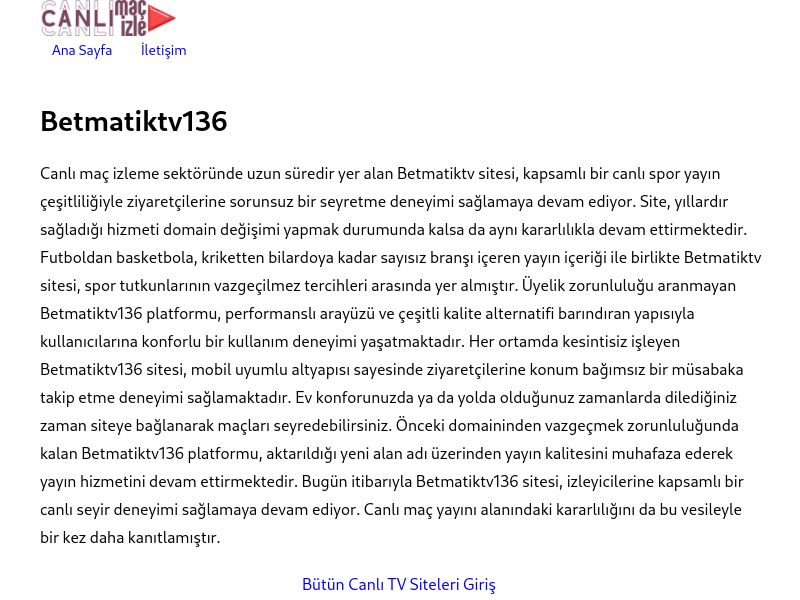 Betmatiktv136 Güncel Giriş Adresi - Ekran Görüntüsü