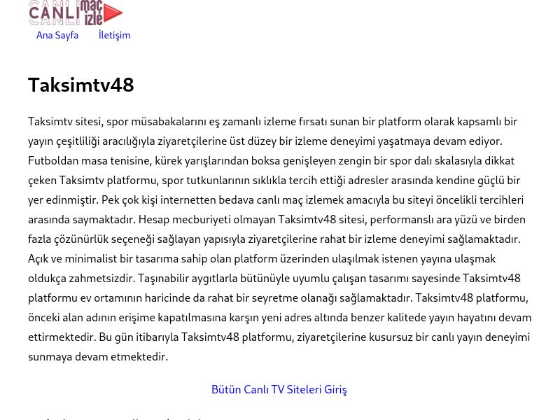 Taksimtv48 Giriş Linki - Ekran Görüntüsü