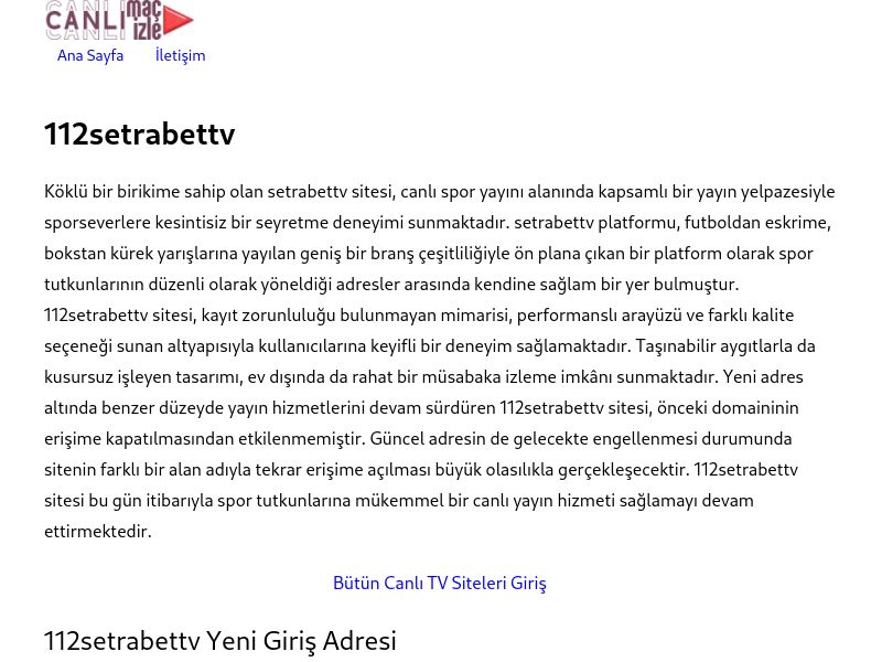 112setrabettv Giriş Bilgileri - Ekran Görüntüsü