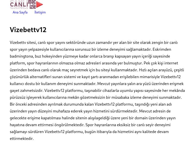 Vizebettv12 - Ekran Görüntüsü