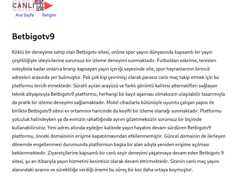 Betbigotv9 Giriş Bilgileri - Ekran Görüntüsü