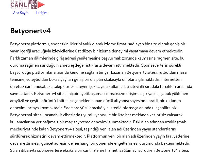 Betyonertv4 Giriş Adresi - Ekran Görüntüsü