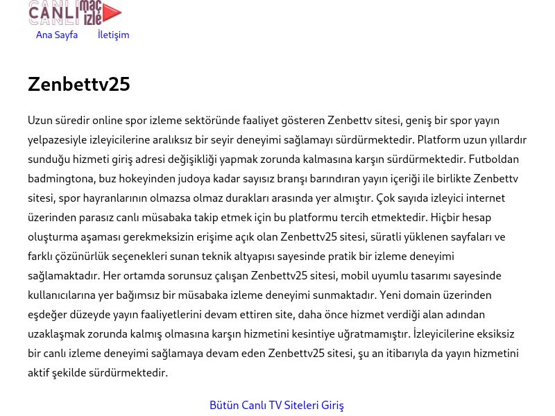 Zenbettv25 Güncel Link - Ekran Görüntüsü