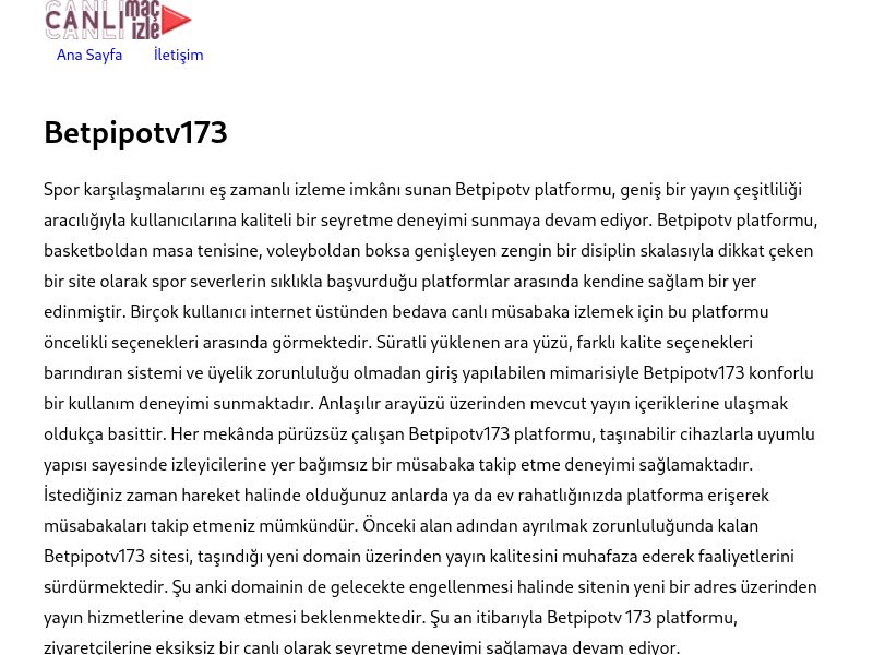 Betpipotv173 Güncel Link - Ekran Görüntüsü