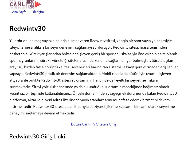 Redwintv30 Giriş Bilgileri - Ekran Görüntüsü