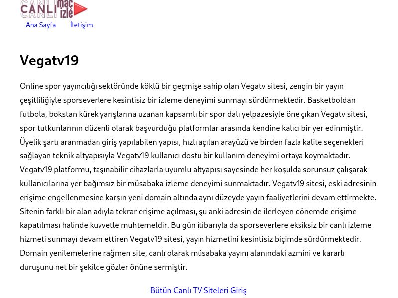 Vegatv19 Giriş - Ekran Görüntüsü