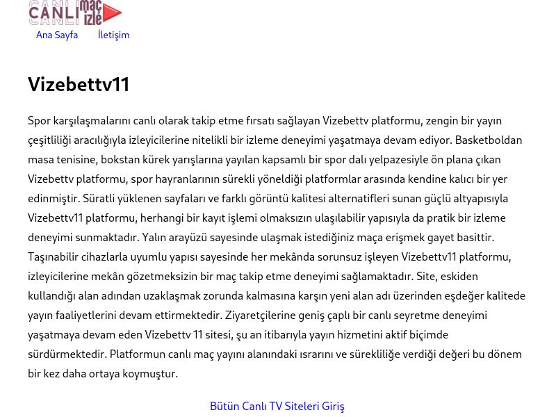 Vizebettv11 Giriş - Ekran Görüntüsü