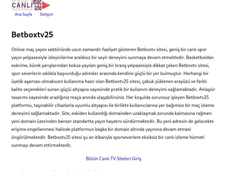 Betboxtv25 Yeni Adres - Ekran Görüntüsü