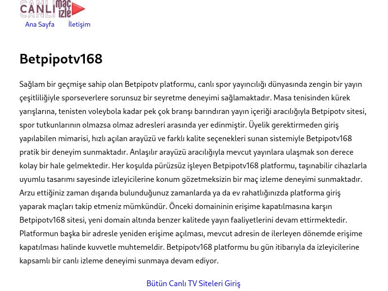 Betpipotv168 Giriş Linki - Ekran Görüntüsü